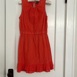 Peter Som coral eyelet dress